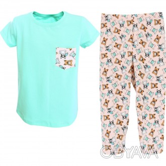 Детская пижама с бриджами и футболкой от фирмы «Ладан». Изготовлен из ткани стре. . фото 1