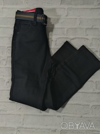 Черные джинсы на резинке с ремнем.
Производитель: MOYABERVA
Размер: 128,134,140,. . фото 1