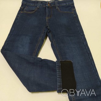 Синие джинсы для мальчика на флисе .Производитель - MOYABERVAРазмеры - 140,146,1. . фото 1