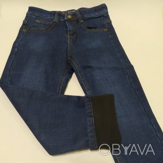 Синие джинсы на флисе от бренда MOYABERVA 
Размеры: 116,122,128,134,140,146
. . фото 1