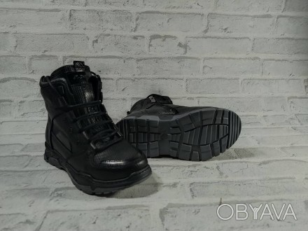 Чёрные ботинки на шнуркахВиробник: GARSTUK. . фото 1