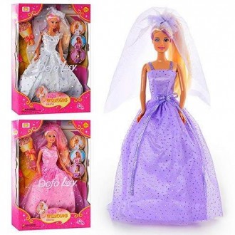 Лялька Кукла Defa Lucy 6003 Наречена Невеста
представлена в наборі зі святковим . . фото 2