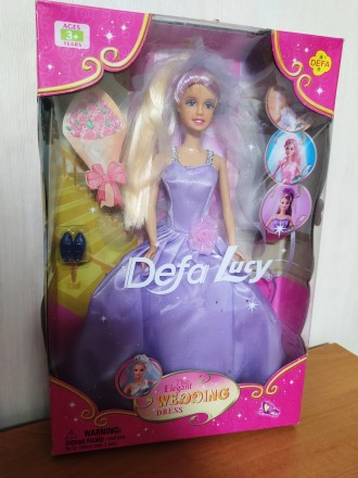 Лялька Кукла Defa Lucy 6003 Наречена Невеста
представлена в наборі зі святковим . . фото 5