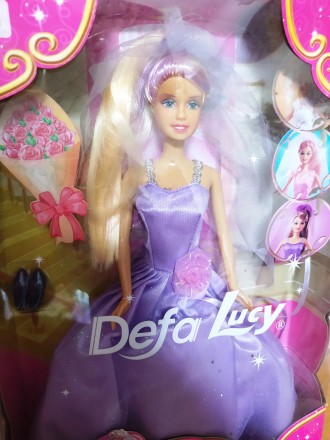 Лялька Кукла Defa Lucy 6003 Наречена Невеста
представлена в наборі зі святковим . . фото 4