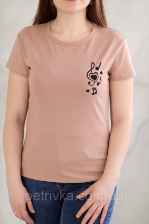 Жіноча футболка в стилі CASUAL, з вишитим принтом Ключик
Висока якість тканини т. . фото 4