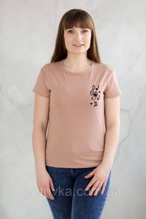 Жіноча футболка в стилі CASUAL, з вишитим принтом Ключик
Висока якість тканини т. . фото 2