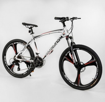 Детский спортивный велосипед с 26 дюймовыми колесами, 21 скорость, литые диски, . . фото 2