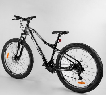 Велосипед спортивный с 27.5 дюймовыми колесами, полуфэтбайк, 21 скорость, собран. . фото 4