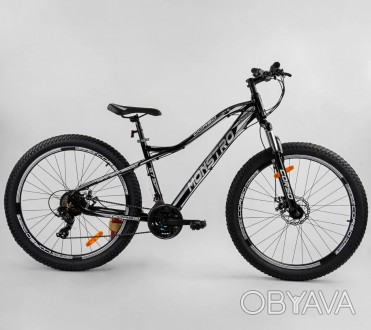 Велосипед спортивный с 27.5 дюймовыми колесами, полуфэтбайк, 21 скорость, собран. . фото 1