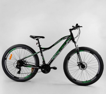 Велосипед спортивный с 27.5 дюймовыми колесами, полуфэтбайк, 21 скорость, собран. . фото 2