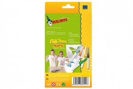 MALINOS BLOpens Textil - воздушные фломастеры для декорирования ткани. Воздушные. . фото 3