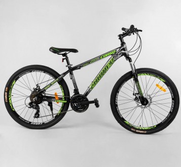 Детский спортивный велосипед с 26 дюймовыми колесами, 21 скорость, алюминиевая р. . фото 2