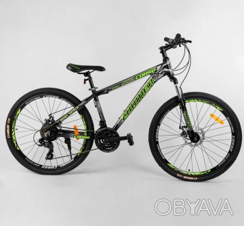 Детский спортивный велосипед с 26 дюймовыми колесами, 21 скорость, алюминиевая р. . фото 1