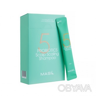 Глубокоочищающий шампунь с пробиотиками Masil 5 Probiotics Scalp Scaling Shampoo. . фото 1