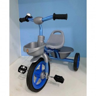 Детский трехколесный велосипед, резиновые колеса, звоночек, 2 корзины, накладки . . фото 3
