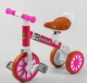  Детский трехколесный велосипед с Eva колесами, от 1.5 лет, мягкое сиденье, накл. . фото 2