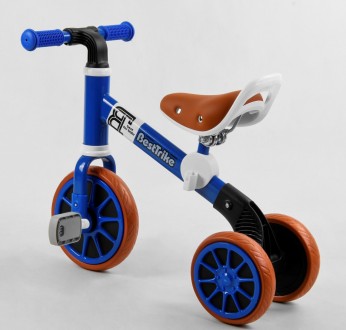  Детский трехколесный велосипед с Eva колесами, от 1.5 лет, мягкое сиденье, накл. . фото 3