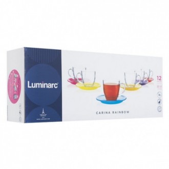 яяяя (уже есть) Чайный сервиз Luminarc Rainbow Carina N4217 (220мл/14см) - 12пр. . фото 3