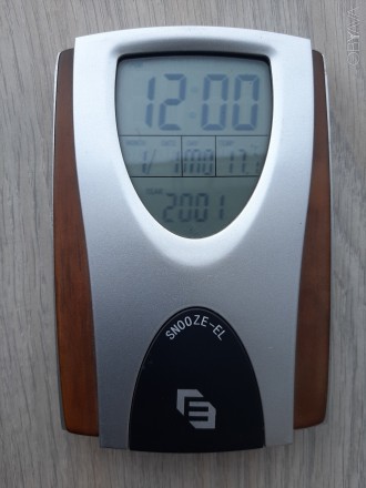 Будильник с термометром и календарем (уценка)

Размер 13,5 Х 9,5 см
Питание -. . фото 2