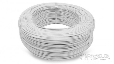 Монтажный кабель силиконовый 26awg UL3239 1.5мм 180 белый 1м. Провод выполнен из. . фото 1