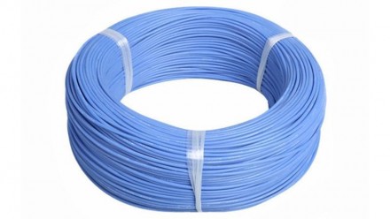 Монтажный кабель силиконовый 26awg UL3239 1.5мм 180С синий 1м.Провод выполнен из. . фото 2