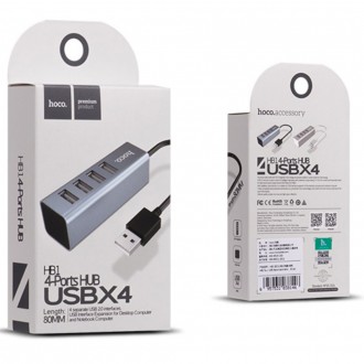  Мультипортовий адаптер Hoco HB1 4 Port USB Hub
 
 Універсальний високошвидкісни. . фото 4