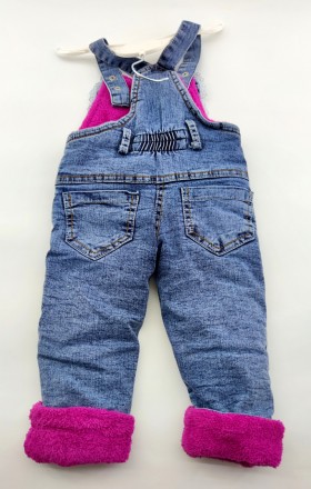
Турецкий комбинезон для девочки. Сделан из легкой джинсовой ткани, утеплен трав. . фото 3