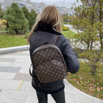 
Женский городской рюкзак сумка в стиле Луи Витон, сумка-рюкзак эко кожа бежевый. . фото 4