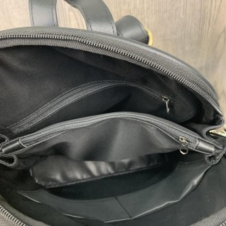 
Женский городской рюкзак сумка трансформер черный, сумка-рюкзак женская 2 в 1 ф. . фото 3