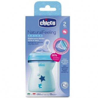 Пластиковая бутылочка Chicco Natural Feeling с силиконовой соской; которая всегд. . фото 3