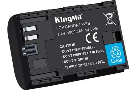 Аккумулятор Canon LP-E6 7.4V 1960mAh 14.5wh 5D Mark III, EOS 5D Mark II, EOS 5D . Харьков. фото 1