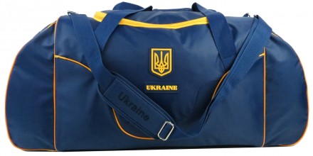 Большая дорожно-спортивная сумка 80L Kharbel с символикой Украины C220L navy, си. . фото 2