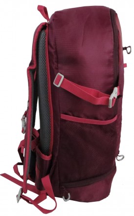 Легкий походный, спортивный рюкзак с дождевиком 30L Rocktrail IAN389063 bordo, б. . фото 5