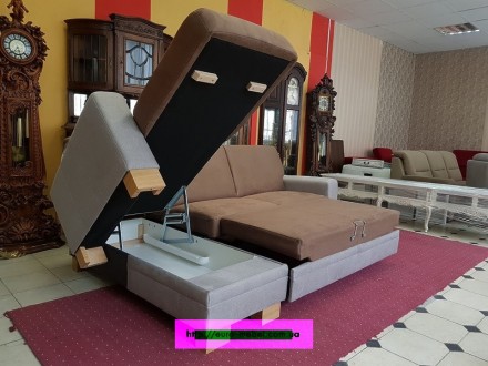 Новый модный угловой диван . Диван раскладной (способ раскладки Дельфин). Короб . . фото 4