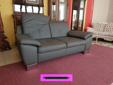 Новый кожаный диван трехместный. Диваны не раскладной. Регулируемые подголовники. . фото 6