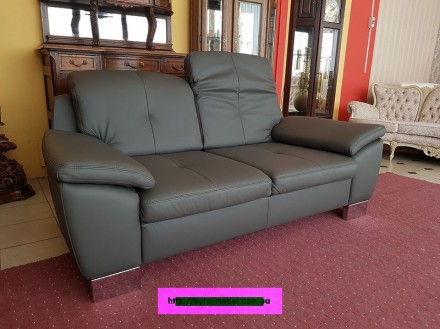 Новый кожаный диван трехместный. Диваны не раскладной. Регулируемые подголовники. . фото 2