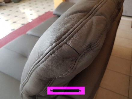 Новый кожаный диван трехместный. Диваны не раскладной. Регулируемые подголовники. . фото 10