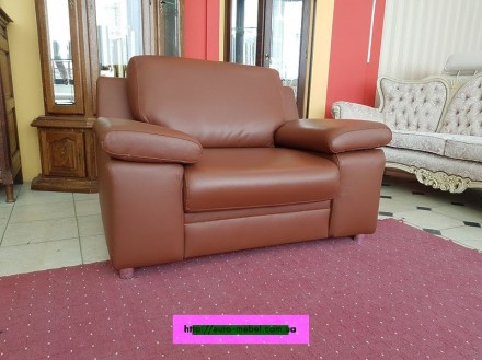 Кожаное кресло. Высококачественная кожа коричневого (кирпичного) цвета. Эта стил. . фото 8