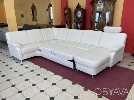 Новый (выставочный образец) кожаный П-образный диван. Германия. 
Диван раскладно. . фото 1