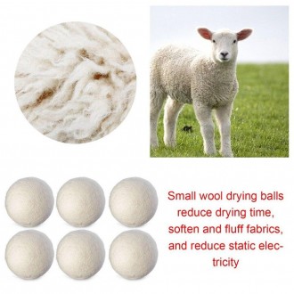 Шерстяные мячики для сушки / Еко-шары Dryer Balls / Шерстяные шарики для сушилки. . фото 9