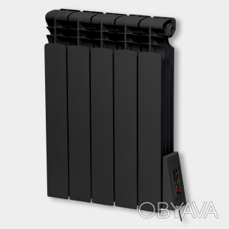 Електрорадіатор чорний на 5 секцій, укомплектований якісним ТЕНом та унікальним . . фото 1