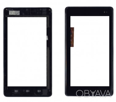 Тачскрин (Сенсорное стекло) для планшета Huawei Ideos S7 Slim S7-201u черный с р. . фото 1