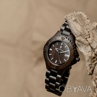 Деревянные наручные часы "BlackWood" 
Представляем Вашему вниманию винтажные, из. . фото 1