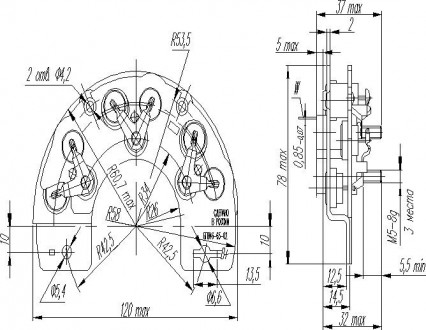 Цена приведена на диодный мост генератора М412, М2141, ГАЗ3110, 3102 и т.п. Блок. . фото 3