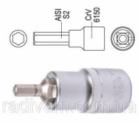 Головка торцева вставка 6 гранна HEX 1/2" М8х55 мм YATO YT-04384. Тернопіль. фото 1 Головка торцева вставка 6 гранна HEX 1/2" М8х55 мм YATO YT-04384. Тернопіль. фото 1
