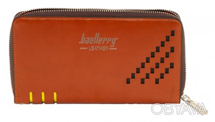 Мужское портмоне Baellerry SW009 Orange целиком выполнено из PU экокожи, что явл. . фото 1