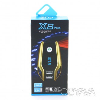FM модулятор X8 Plus Bluetooth 2 USB AUX трансмиттер Если вы любите слушать музы. . фото 1