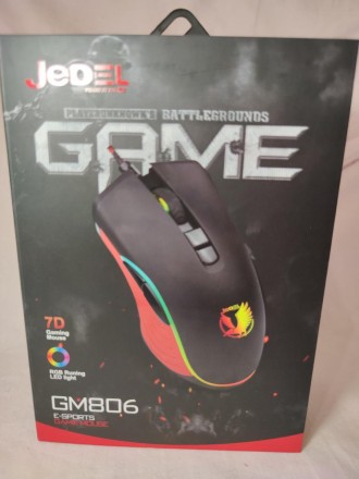 Миша Jedel GM806 з RGB-підсвіткою
 Комп'ютерна ігрова мишка Jedel GM806 з RGB-пі. . фото 2