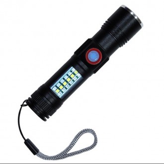 Ліхтар SY-1903C-P50+SMD+RGB ALARM, ЗУ USB, ZOOM, Вбудований акумулятор, ремінець на руці. Київ. фото 1 Ліхтар SY-1903C-P50+SMD+RGB ALARM, ЗУ USB, ZOOM, Вбудований акумулятор, ремінець на руці. Київ. фото 1
