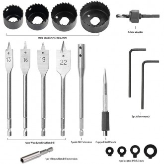 Описание Набора инструментов, сверл ANJI DEPOT Drill Set 8054 в чемодане, 246 шт. . фото 6